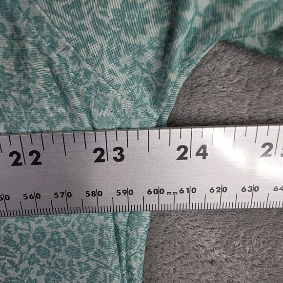 Mens Hickey Freeman Teal Floral Golf Polo Shirt Short Sleeve Polyester Stretch L - Picture 5 of 7